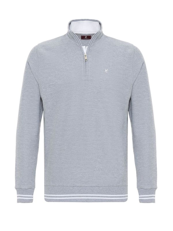 Williot Williot Pulover 'ARMANIE'  siva / svijetlosiva / siva melange / bijela