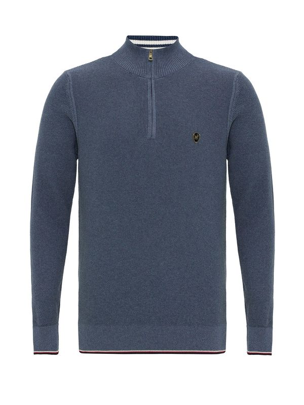 Williot Williot Pulover 'Hierro'  crno plava / boja vina / trešnja crvena / crna