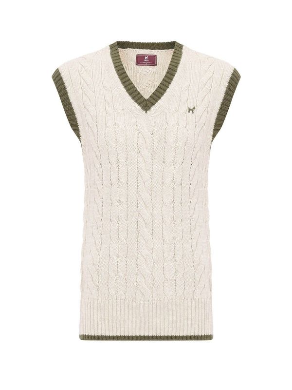 Williot Williot Pulover 'Olivia'  ecru/prljavo bijela / zelena