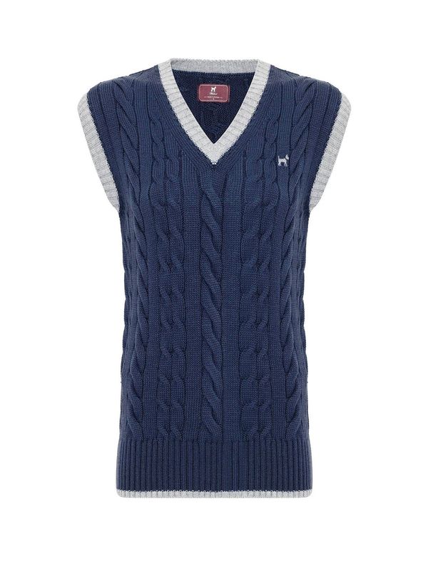 Williot Williot Pulover 'Olivia'  tamno plava / siva melange