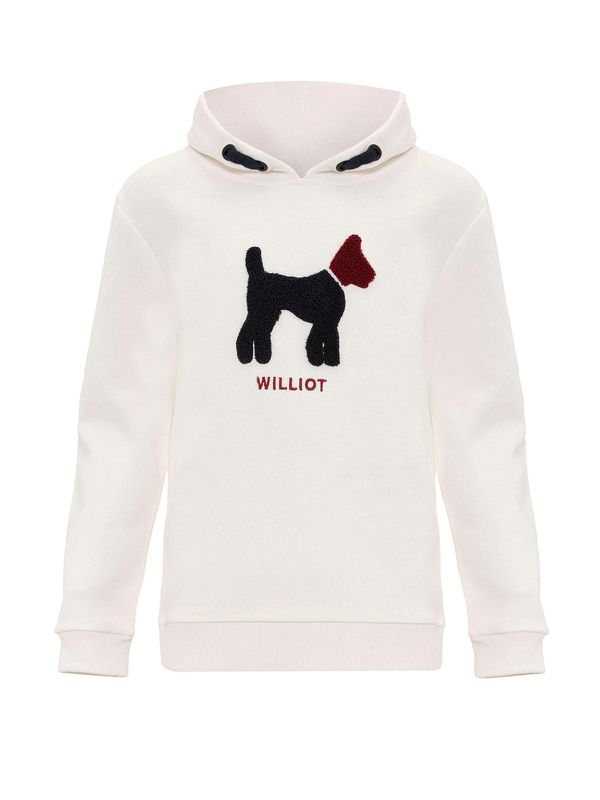 Williot Williot Sweater majica  ecru/prljavo bijela / crna