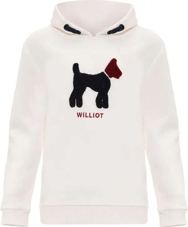 Williot Williot Sweater majica  ecru/prljavo bijela / crvena / crna