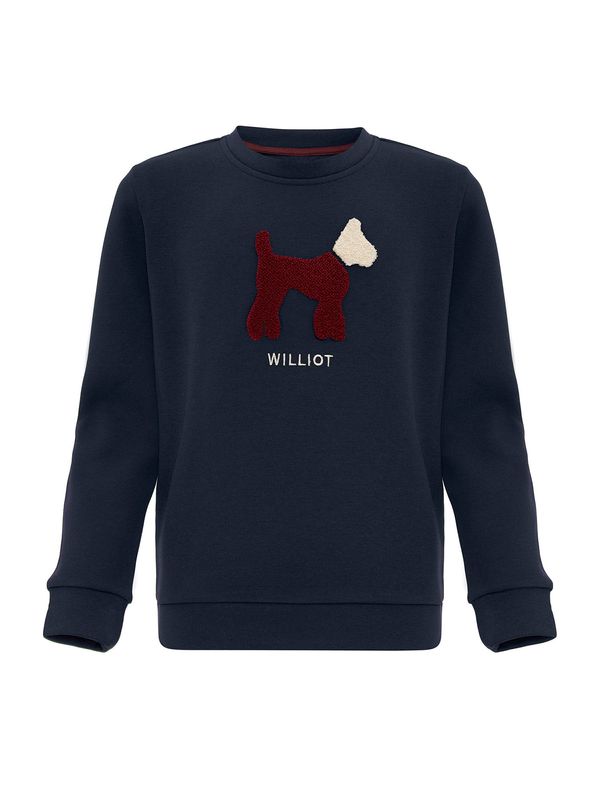 Williot Williot Sweater majica  ecru/prljavo bijela / mornarsko plava / burgund