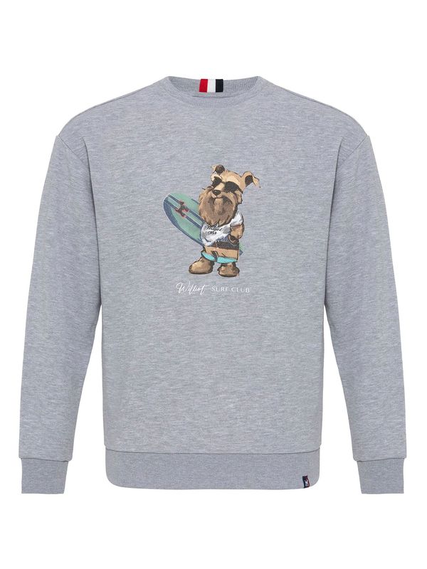 Williot Williot Sweater majica 'HECTOR'  mornarsko plava / smeđa / siva