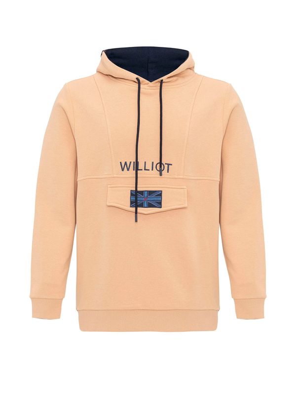 Williot Williot Sweater majica 'HENRY'  bež / mornarsko plava / smeđa / crna