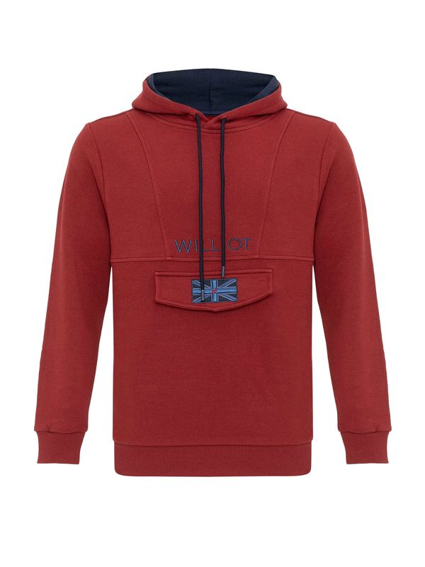 Williot Williot Sweater majica 'HENRY'  mornarsko plava / bordo