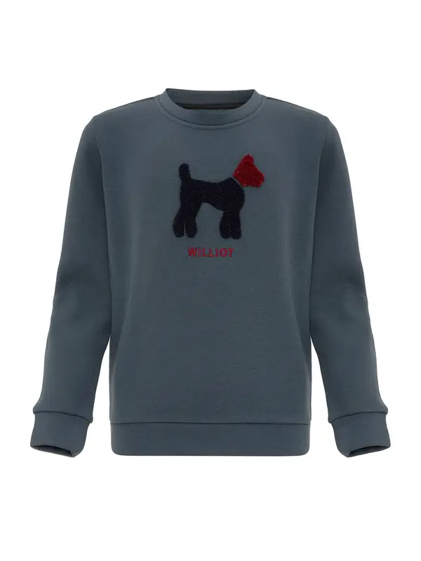 Williot Williot Sweater majica  mornarsko plava / indigo / burgund