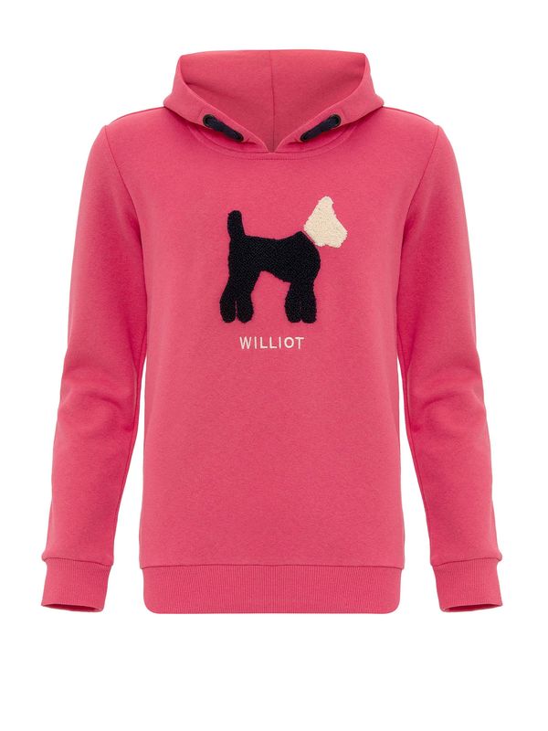Williot Williot Sweater majica  roza / crna / bijela