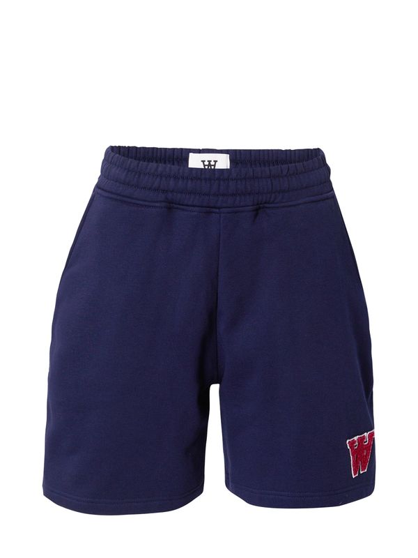 WOOD WOOD WOOD WOOD Hlače 'Lis'  mornarsko plava / crvena