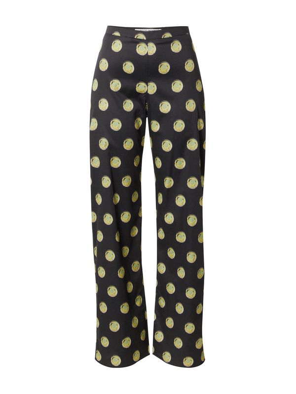 WOOD WOOD WOOD WOOD Hlače 'Tova'  zlatno žuta / svijetlozelena / crna / bijela