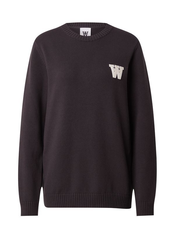 WOOD WOOD WOOD WOOD Pulover 'TAY'  tamno smeđa / bijela