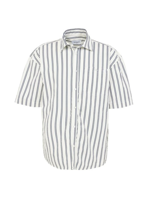 Woodbird Woodbird Košulja  morsko plava / vuneno bijela