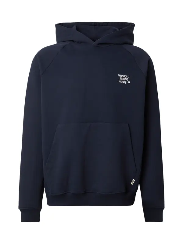 Woodbird Woodbird Sweater majica 'Paw Supply'  tamno plava / bijela