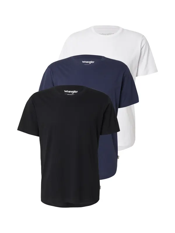 WRANGLER WRANGLER Majica  mornarsko plava / crna / bijela