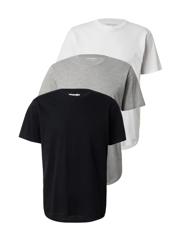 WRANGLER WRANGLER Majica  siva melange / crna / bijela