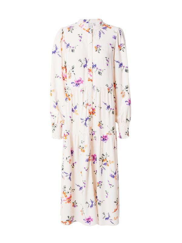 Y.A.S Y.A.S Košulja haljina 'ASINA'  zelena / ljubičasta / narančasta / vuneno bijela