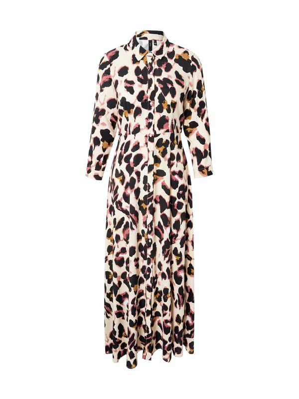 Y.A.S Y.A.S Košulja haljina 'YASSAVANNA'  bež / smeđa / crna