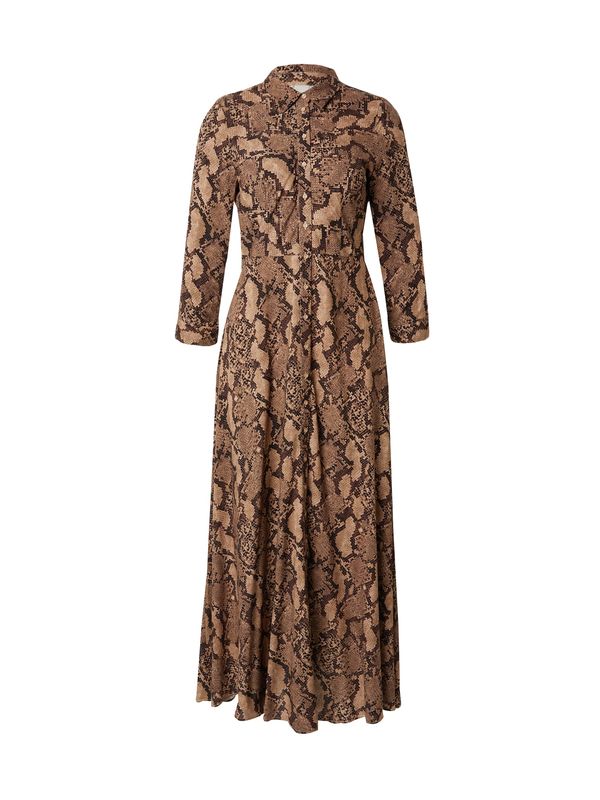 Y.A.S Y.A.S Košulja haljina 'YASSAVANNA'  smeđa / crna