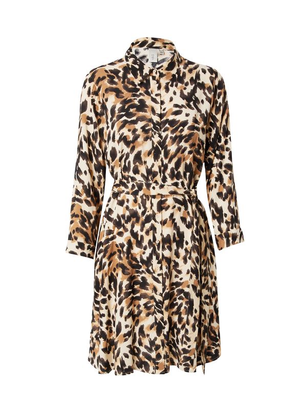 Y.A.S Y.A.S Košulja haljina 'YASSAVANNA'  svijetlobež / svijetlosmeđa / crna