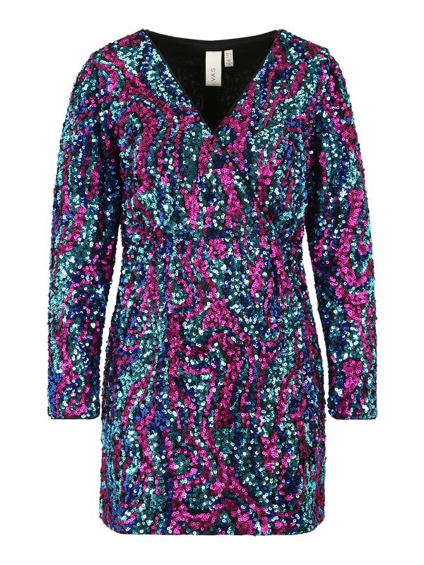 Y.A.S Petite Y.A.S Petite Koktel haljina 'FLUA'  plava / zelena / roza / crna