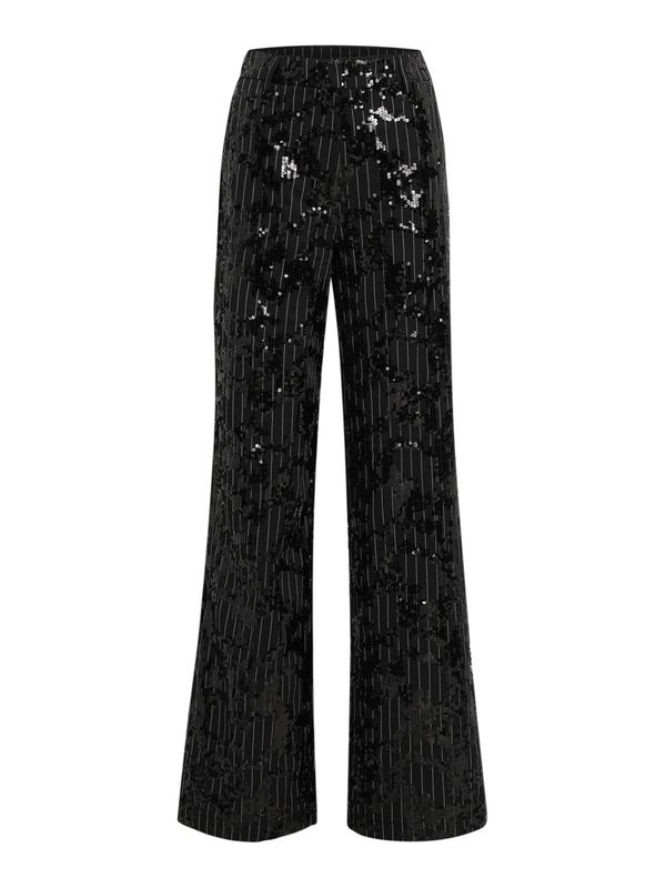 Y.A.S Tall Y.A.S Tall Hlače 'YASSTRIBY'  crna / bijela