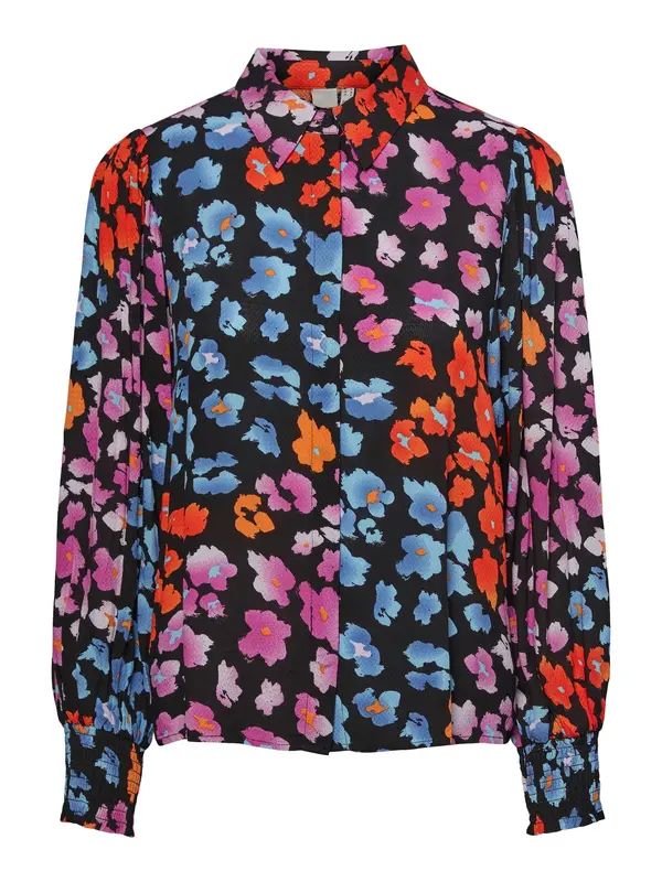 YAS YAS Bluza 'ALIRA'  nebesko plava / narančasta / ružičasta / crna