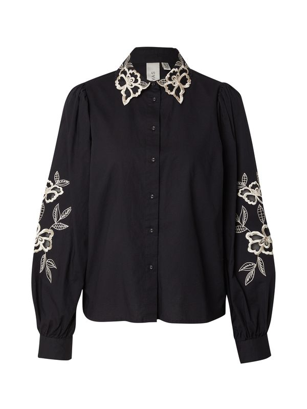 YAS YAS Bluza  ecru/prljavo bijela / crna