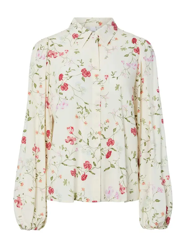 Y.A.S YAS Bluza 'YASASINA'  maslinasta / orhideja bijela / crvena / bijela