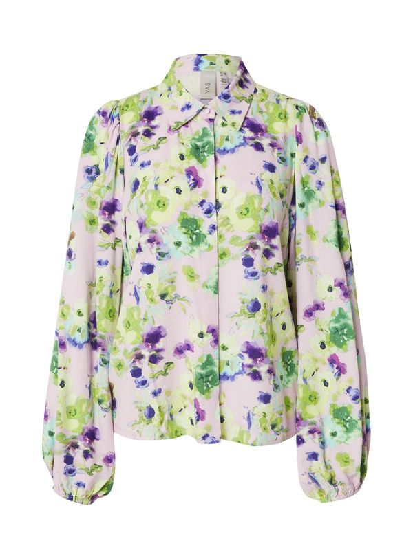 YAS YAS Bluza 'YASASINA'  nebesko plava / svijetlozelena / pastelno ljubičasta / tamno ljubičasta