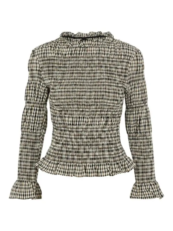 YAS YAS Bluza 'YASCHEMMA'  bež / crna