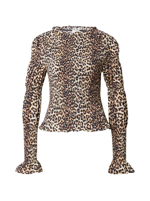 YAS YAS Bluza 'YASCHEMMA'  smeđa / cappuccino / crna