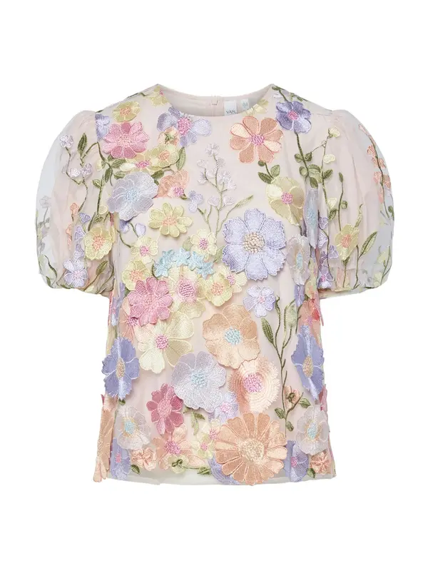 Y.A.S YAS Bluza 'YASFLOWERING'  svijetloplava / svijetložuta / zelena / lila