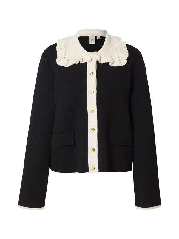 YAS YAS Kardigan 'YASPIRA'  ecru/prljavo bijela / crna