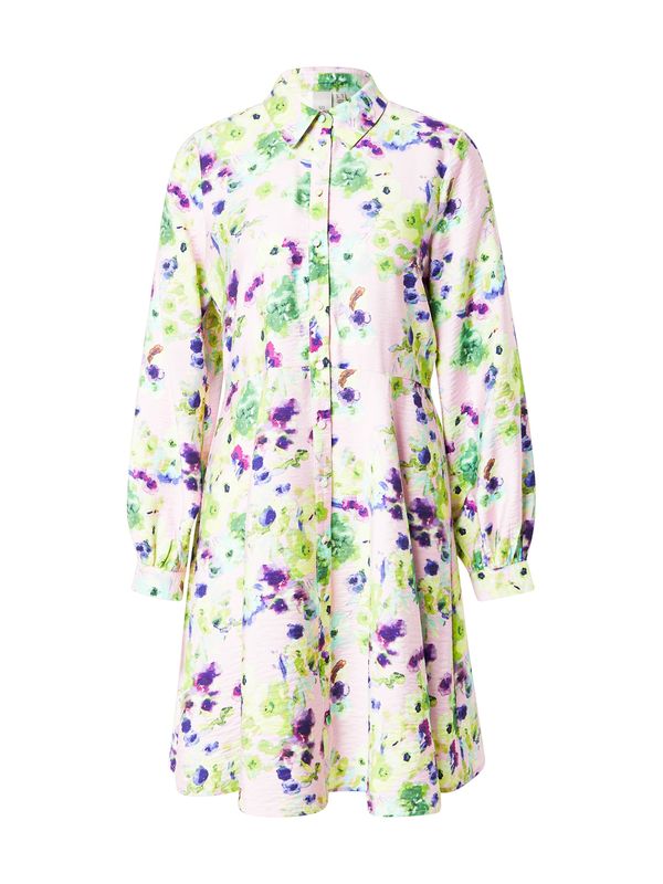 YAS YAS Košulja haljina 'YASKAYA'  sivkasto zelena / žad / svijetloljubičasta / tamno ljubičasta