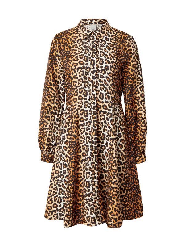 YAS YAS Košulja haljina 'YASKAYA'  smeđa / crna / prljavo bijela