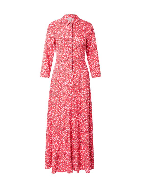 YAS YAS Košulja haljina 'YASSAVANNA'  orhideja bijela / crvena / crna / bijela