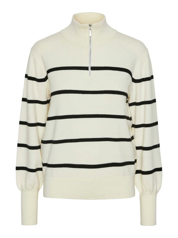 YAS YAS Pulover 'YASShanti'  boja pijeska / crna