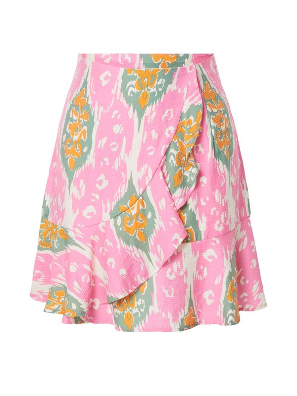 YAS YAS Suknja  šafran / travnato zelena / roza / bijela