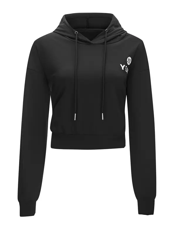 YEAZ YEAZ Sportska sweater majica 'Mood'  crna / bijela