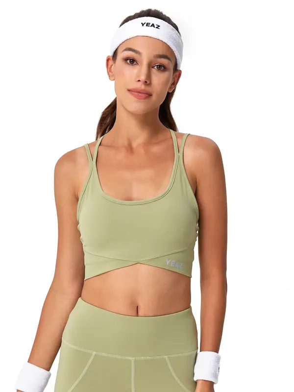 YEAZ YEAZ Sportski top 'Classy'  siva / svijetlozelena