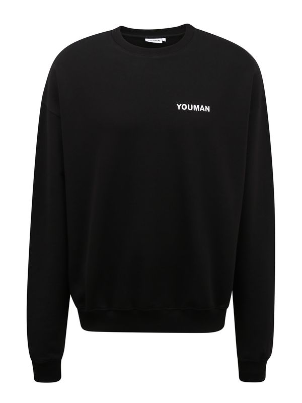 Youman Youman Sweater majica 'Casper'  crna / bijela