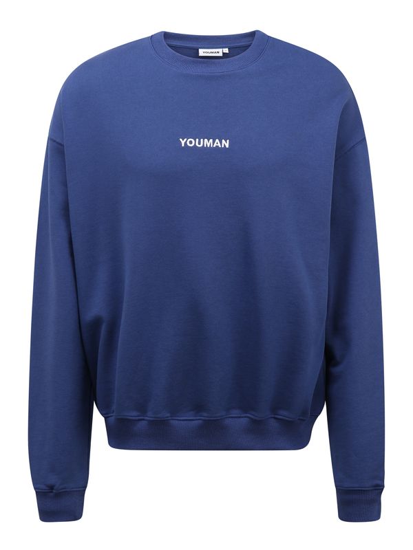 Youman Youman Sweater majica 'Casper'  mornarsko plava / bijela