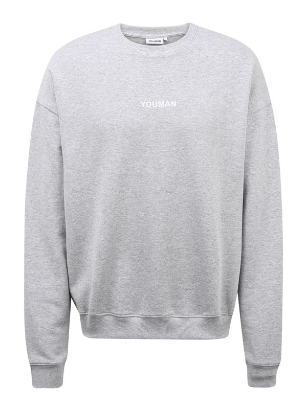 Youman Youman Sweater majica 'Casper'  siva melange