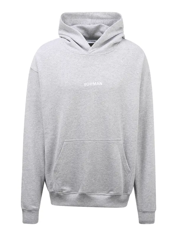 Youman Youman Sweater majica 'Joe Oversize'  siva melange