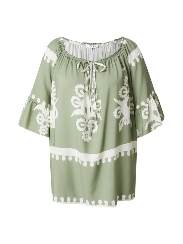 Z-One Z-One Bluza 'Al44iena'  kaki / bijela