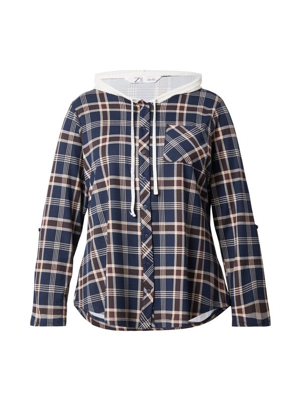 Z-One Z-One Bluza 'Si44bel'  tamno plava / tamno smeđa / prljavo bijela