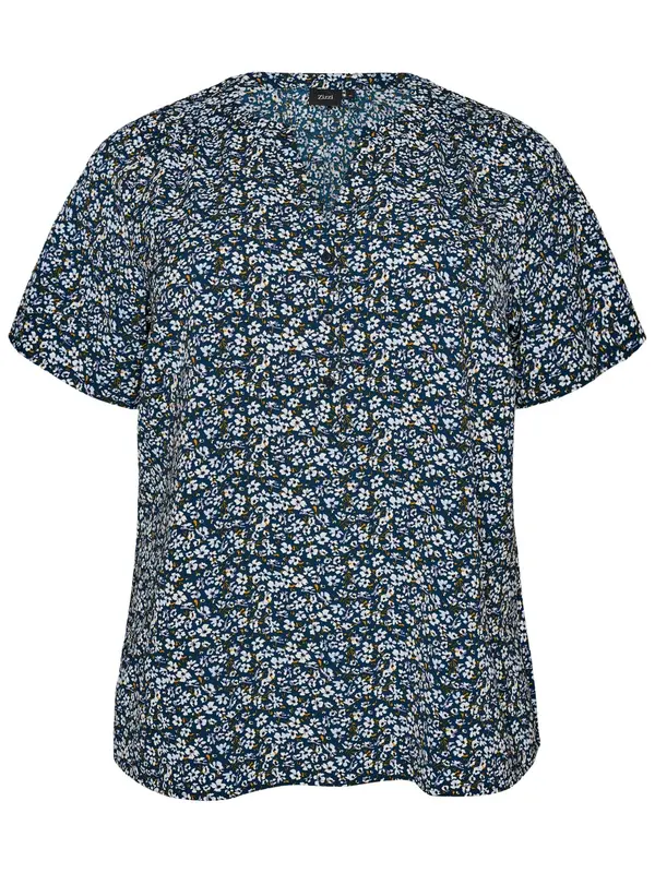 Zizzi Zizzi Bluza 'Caanni'  mornarsko plava / tamno plava / višnja / bijela