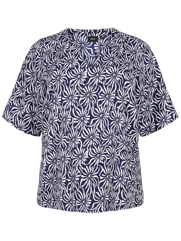 Zizzi Zizzi Bluza 'CAANNI'  morsko plava / bijela