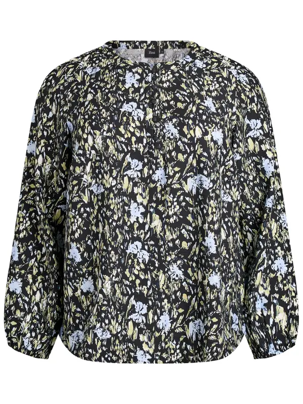 Zizzi Zizzi Bluza 'Caava'  bež / plava / crna