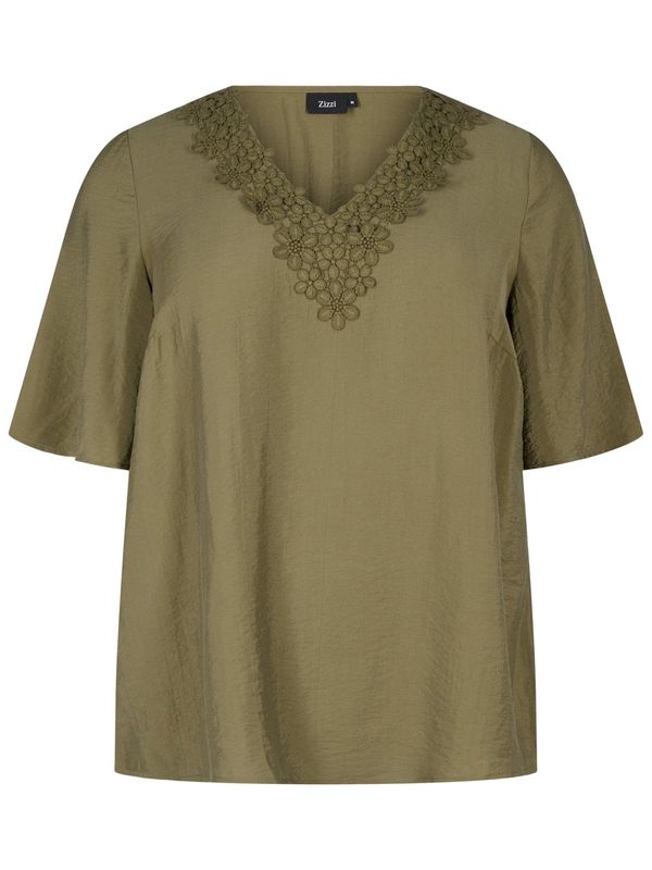 Zizzi Zizzi Bluza 'CAILVY'  tamno zelena